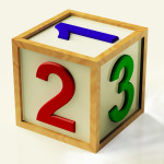 Kids Number Block As Symbol For Numeracy Or Counting